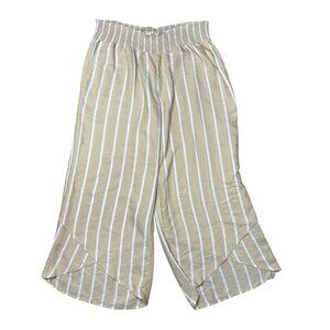 Carve Designs Wide Leg Cropped Pants Size XL Striped